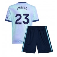 Maglia Calcio Arsenal Mikel Merino #23 Terza Divisa Bambino 2024-25 Manica Corta (+ pantaloncini)